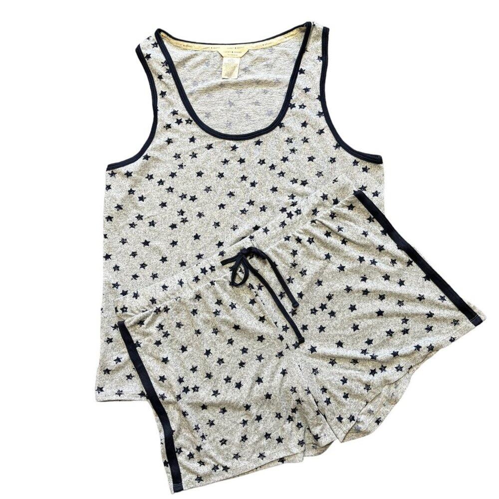 LUCKY BRAND Star Print Matching Pajama Set  Tank Top & Shorts  SZ XL